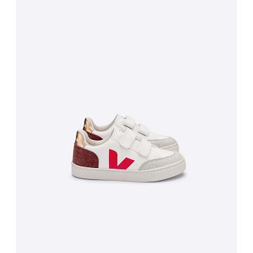 Veja V-12 CHROMEFREE Topanky Detske White/Orange | SK 748LIS